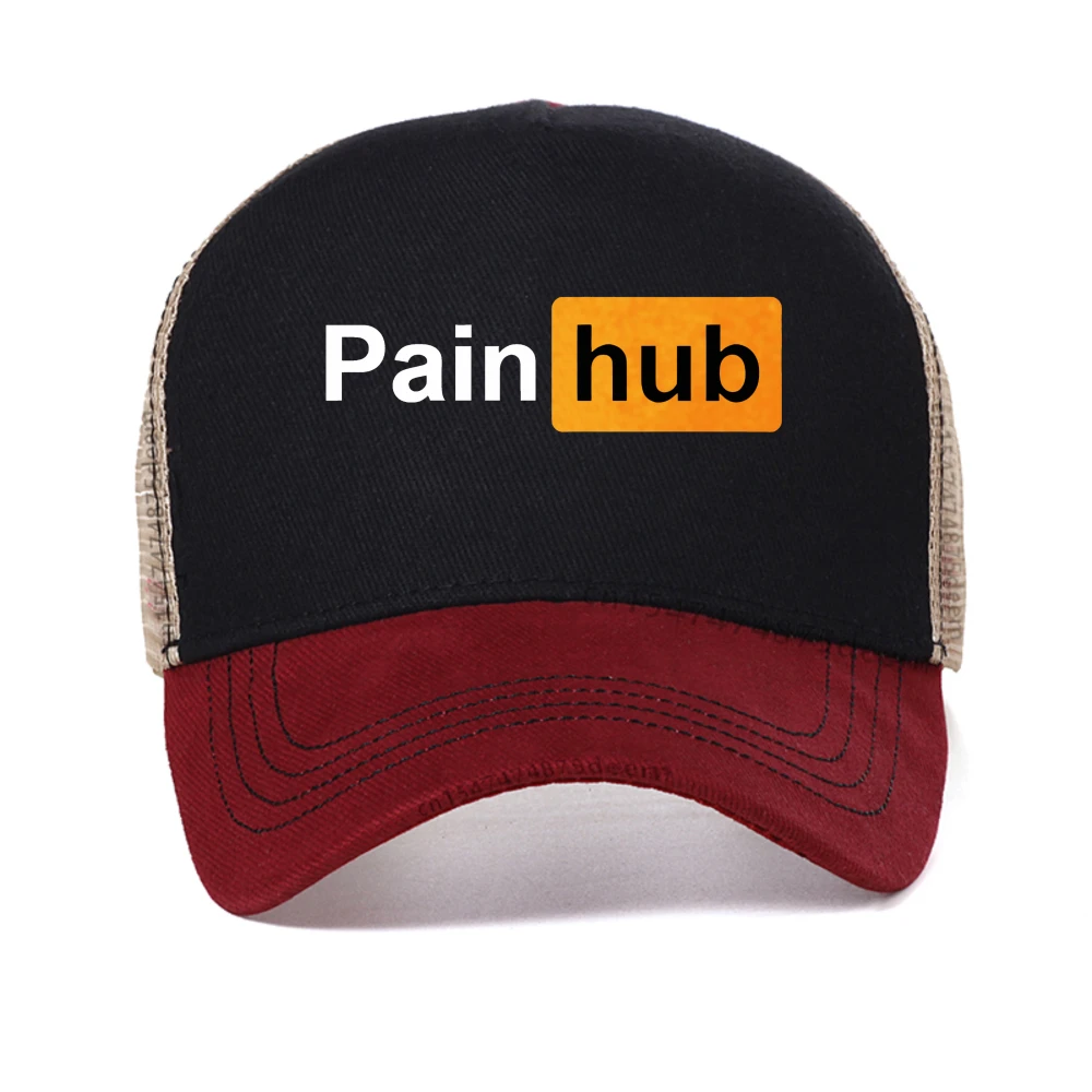 

Painhub Funny print baseball cap parody male and female couple caps Personalized street Versatile Snapback hat mesh trucker hats