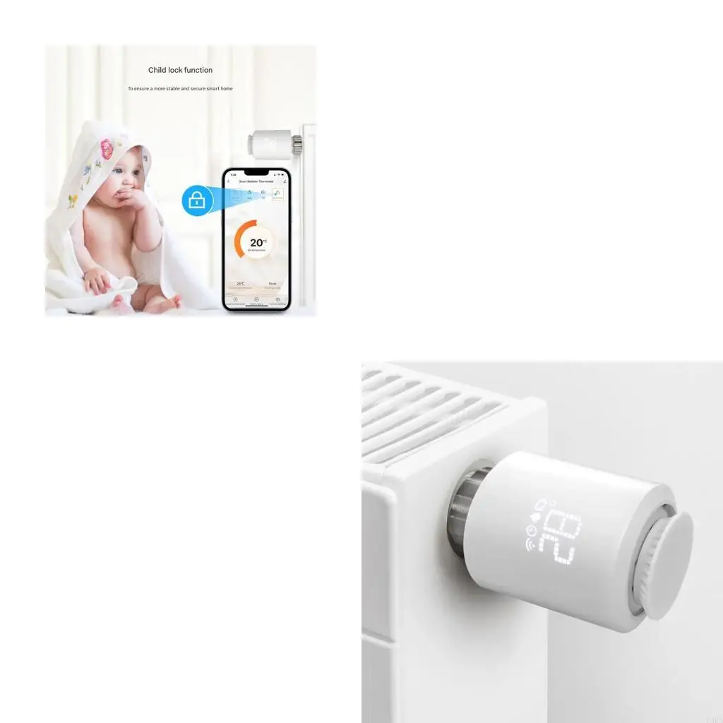 

Small Thermostat Valves ABS Energy Efficient Heating System for Home Automation