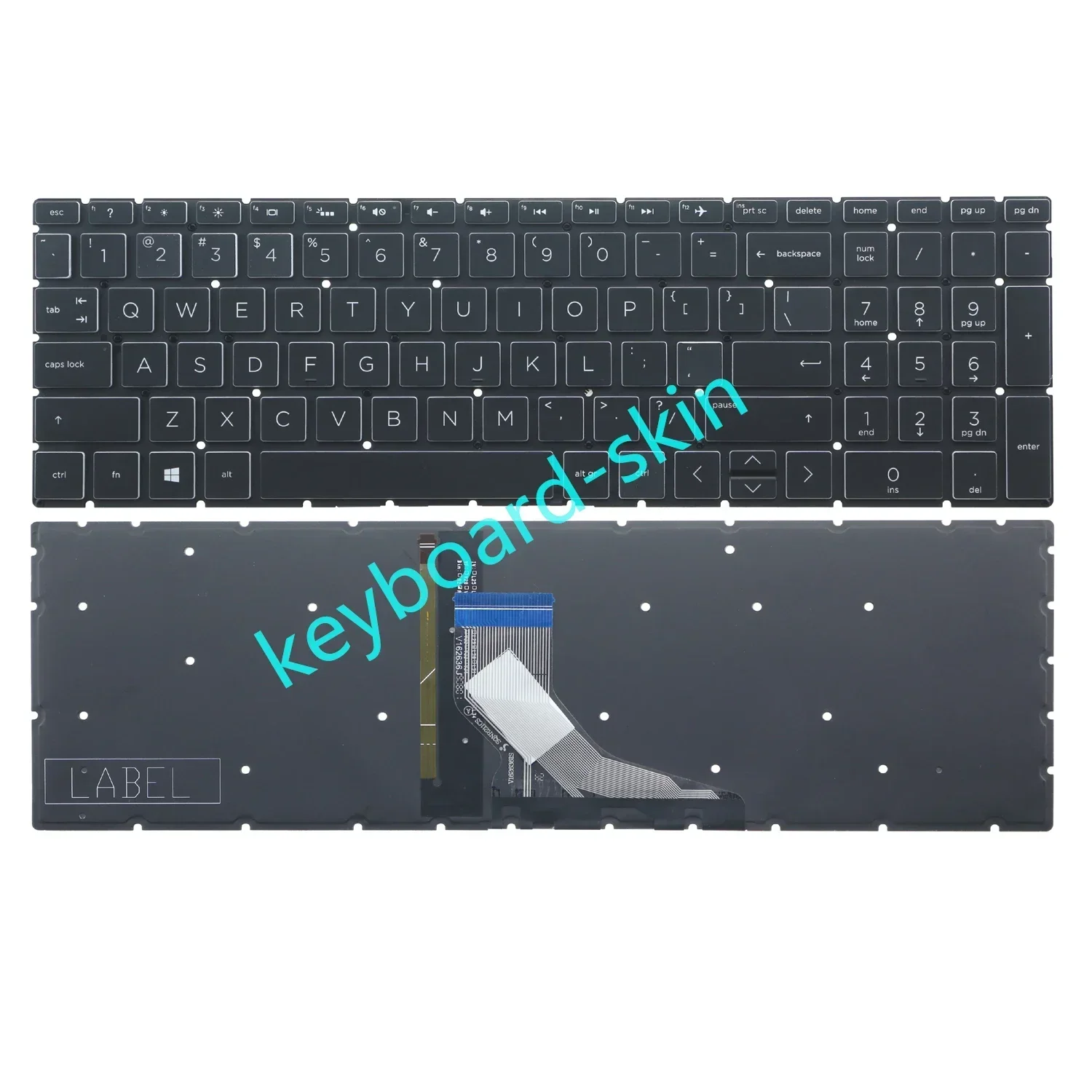 New US Keyboard No-frame with-backlit for HP 15-DA 15T-DA 15-DB 15T-DB 15-DX 15-DA0012DX 15-da0010tx 15-db0051od series laptop