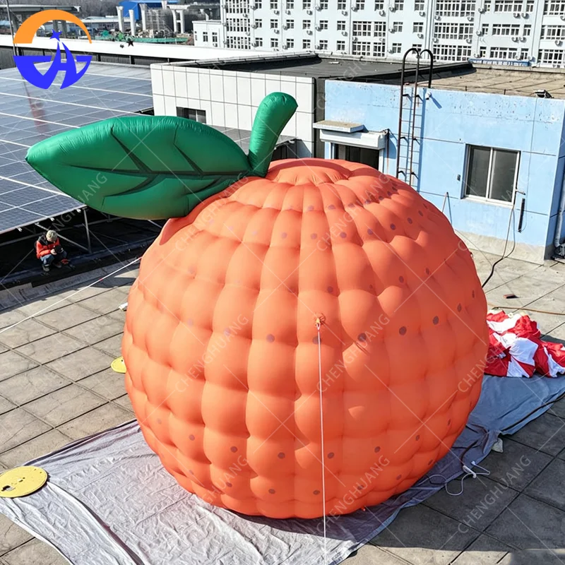 Customized inflatable orange tent booth model outdoor advertising party props Oxford cloth material with blower