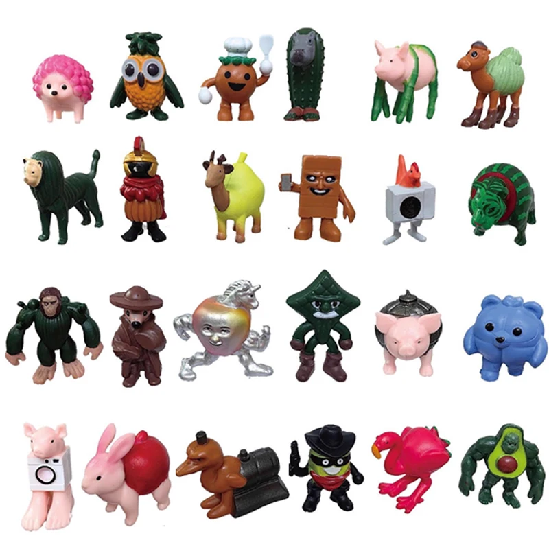 Générique Nouveau modèle 24Pcs Jouets Animaux Brainrot Italien Tung Tung Tung Sahur,Tralalero Tralala,Bombardiro Crocodillo,Boneca Ambalabu,Chimpanzini Bananini Figurines