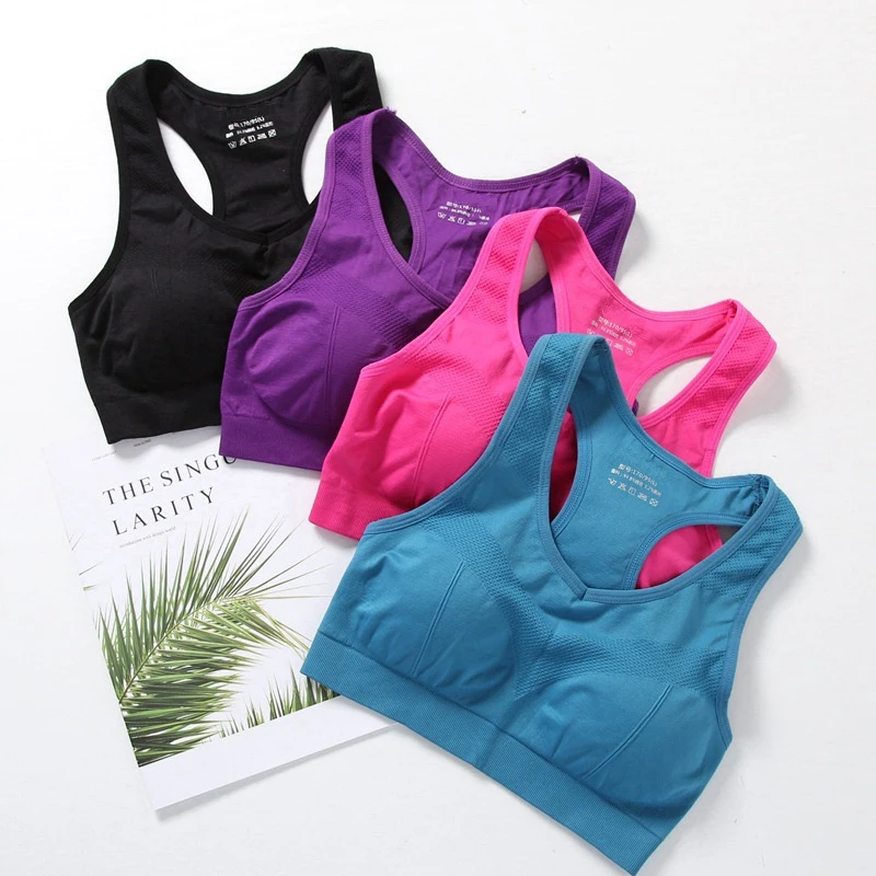 Sujetador deportivo para mujer, Top de realce para Fitness, ropa interior de Yoga, Tops deportivos para mujer, chaleco transpirable para correr, ropa de gimnasio