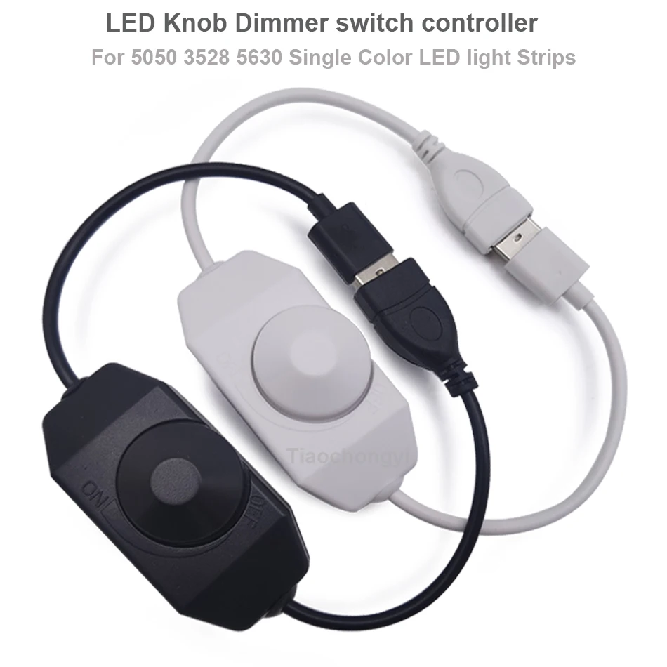 12V-24V DC 0-100% 3A PWM Manual Knob Dimmer Switch 5V USB LED Dimmer controller for LED Strip Light led Desk lamp