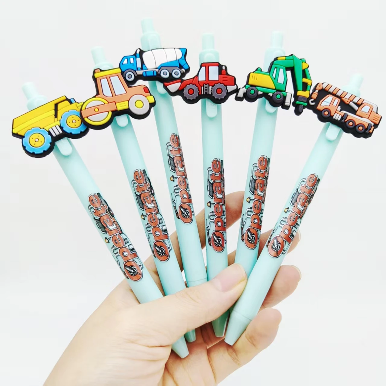 10 قطعة/16 قطعة نمط السيارة الهندسية النمذجة التصحيح قلم حبر جاف سلسلة الضوء الأزرق المطبوعة هلام القلم #2