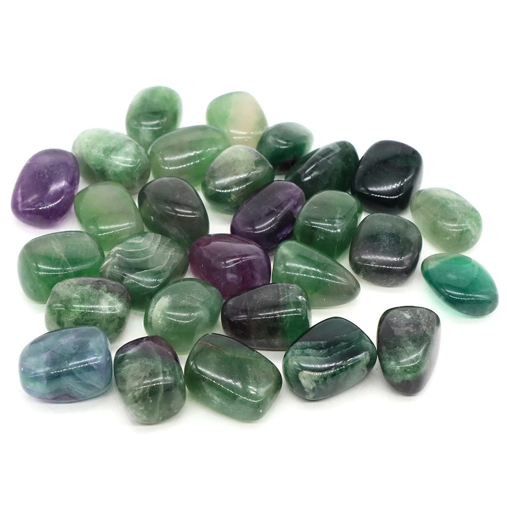 Natural Fluorite Tumbled Stone Quartz Rock Specimen Yoga Gemstone Amethyst Aquarium Home Decor Healing Crystals DIY Beads Pendan