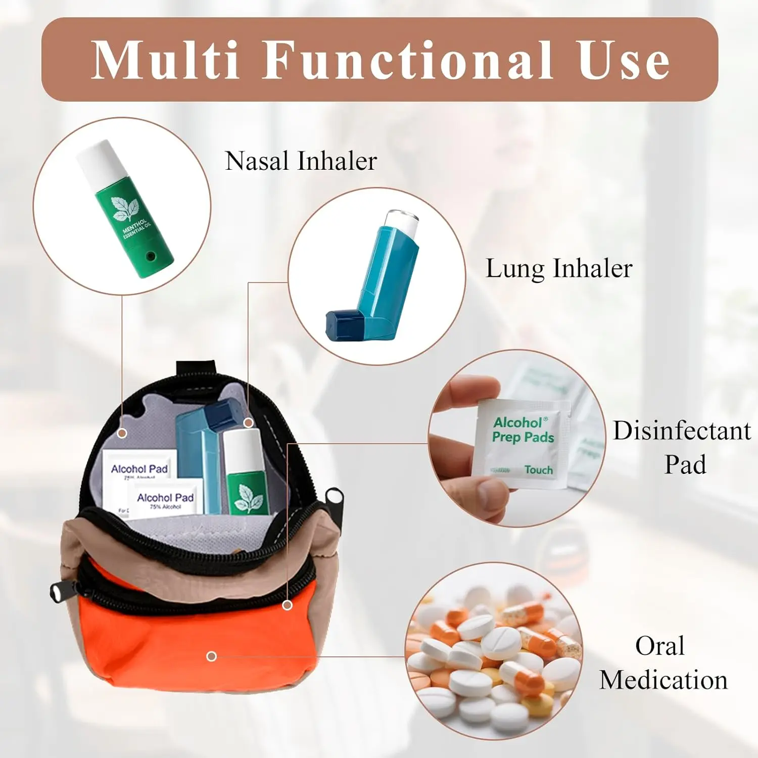 

Чехол для ингалятора Astma, держатель для удостоверений личности с брелоком и ремешком, держатель для ингалятора для взрослых, детский держатель, дорожный чехол для Astma