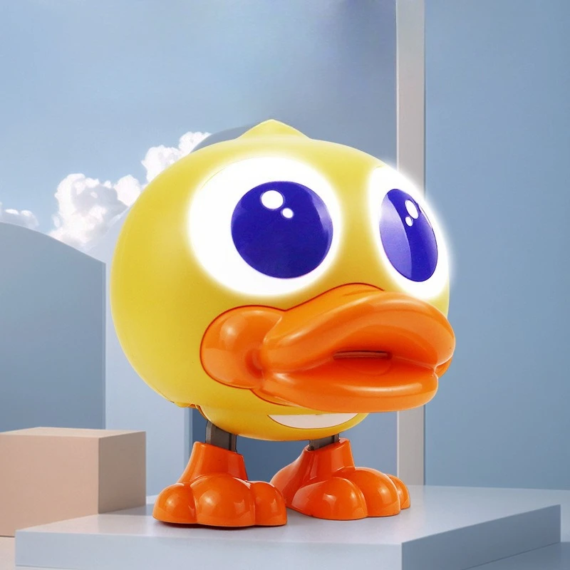 Brinquedo de pato transformador de dança elétrica infantil para bebês-treinamento de levantamento de cabeça, brinquedo interativo de aprendizagem de engatinhar de canto