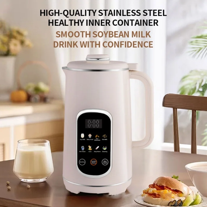 Self Clean 8 in 1 Nut Milk Maker Blender Programmable Soy Machine Digital Display 12L Stainless Steel Blades White Juice
