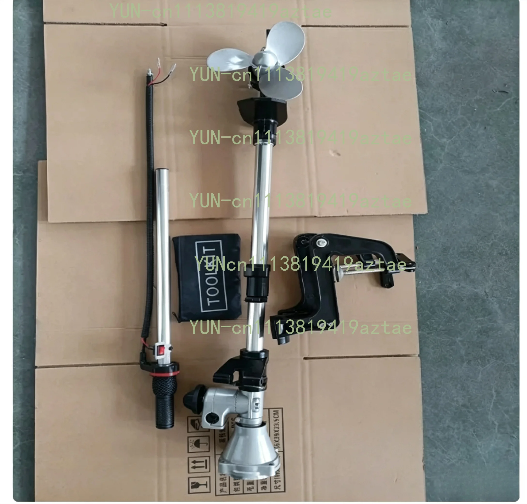 Small Outboard Upgrade Kit | Complete Thruster Accessories Set with Propeller, Bracket & Pusher Pulley