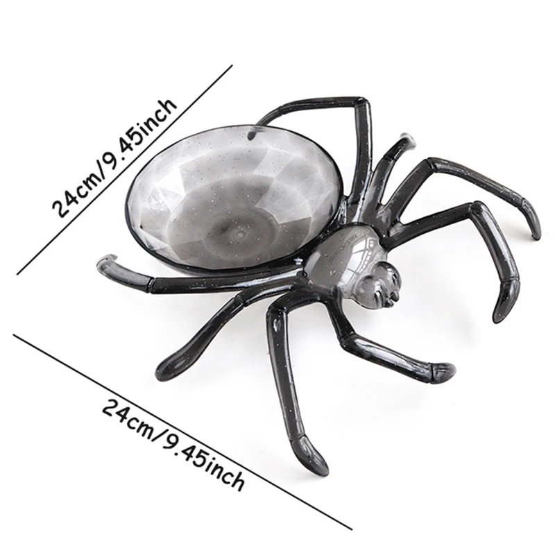 Spiders Shaped Food Tray Halloween Party Fruit Plate Purple Black Spider Candy Biscuit Packing Plate Halloween Party table Decor