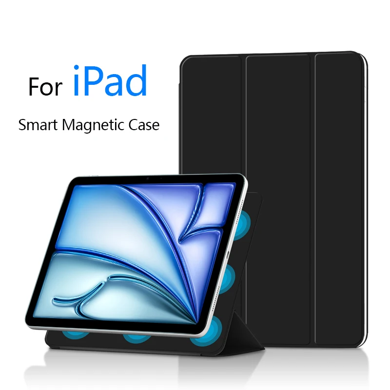 For iPad Pro 11 1st 2nd 3rd 4th Air 11 13 inch M3 M2 Magnetic Case For iPad 10 Pro 12.9 3/4/5/6th Gen Mini 7 6 Air 5 4 Cover