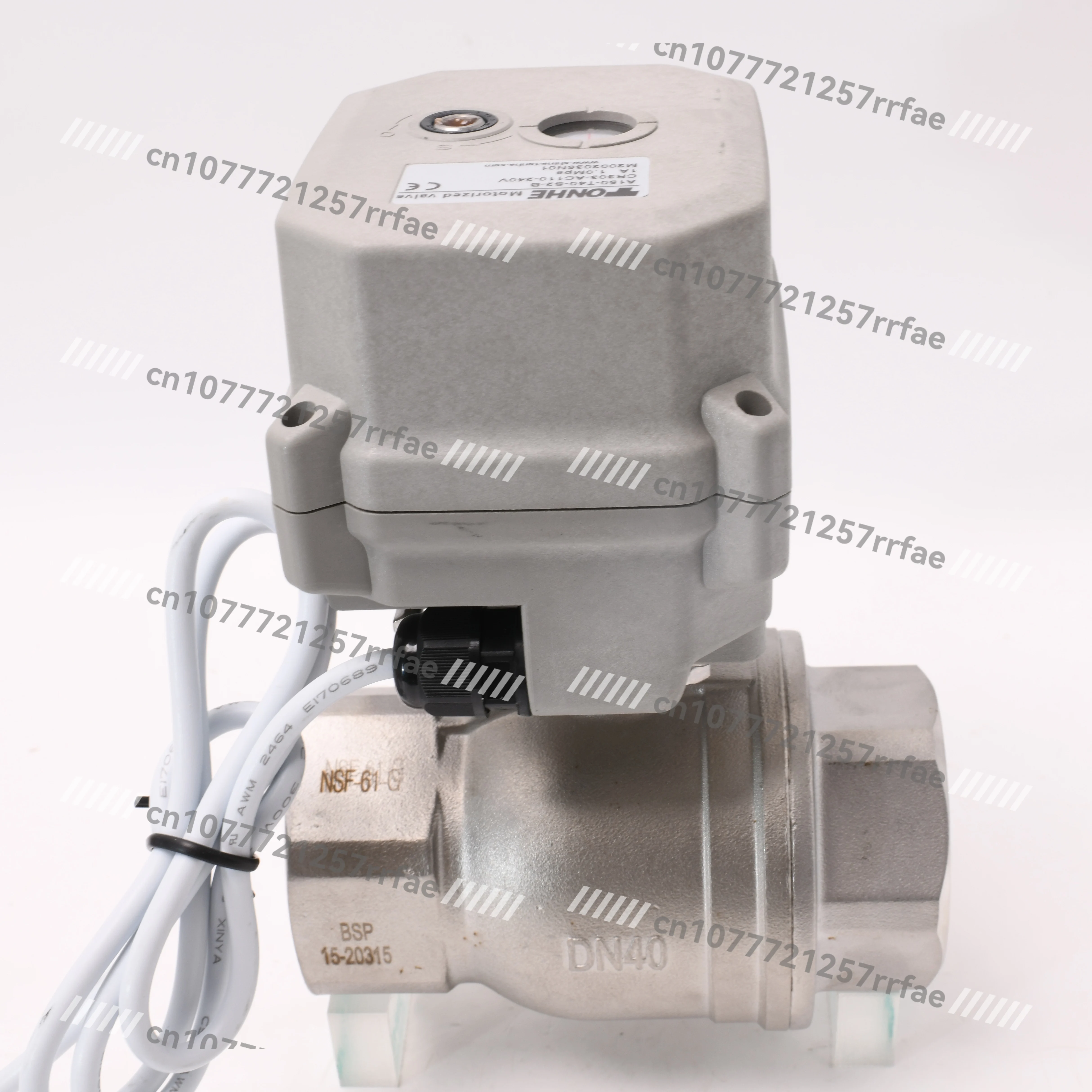 2-Way AC220V 1-1/2 Stainless Steel 304 Electric Ball Valve Approved NSF61