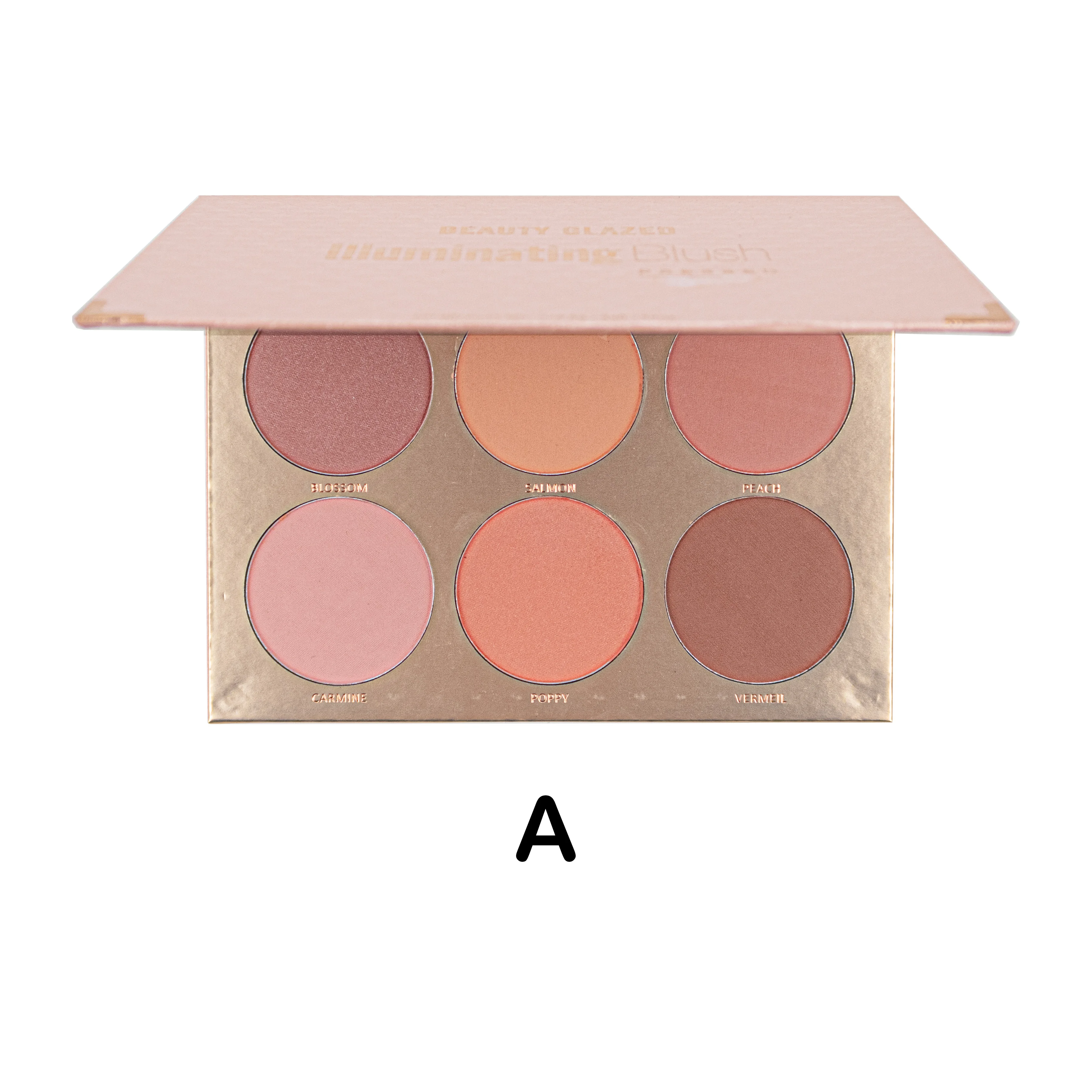 BEAUTY GLAZED 6 colori ad alto pigmento morbido impermeabile guancia rossetto fard in polvere fard per trucco viso cruelty-free