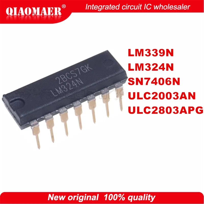 10PCS New Original LM339 LM339N LM324N SN7406N ULN2003AN ULN2803APG DIP MC14013BCP HEF4066BP HEF4081BP