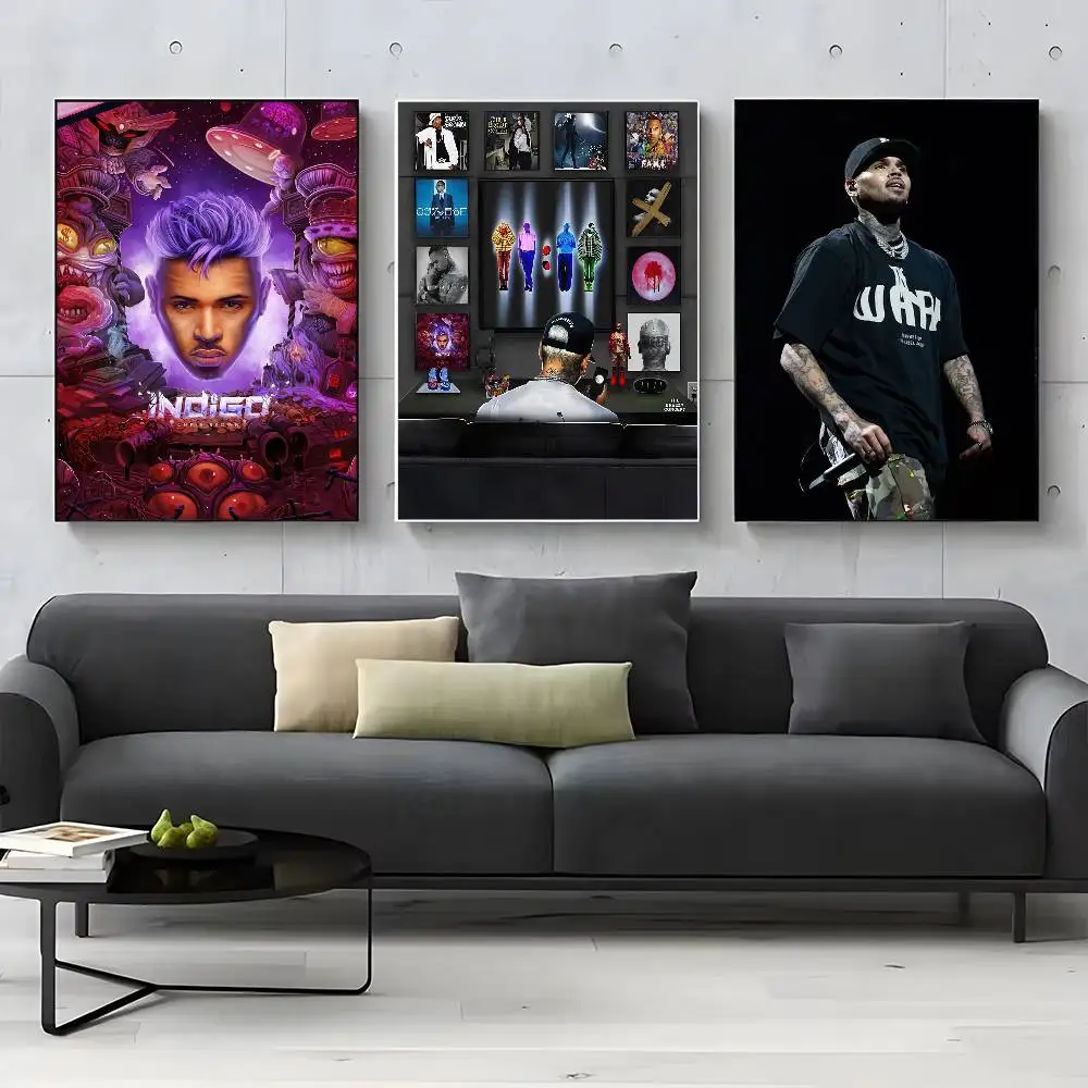 Chris Brown Different Styles No Framed Poster HD art sticky wall waterproof home living room bedroom bar aesthetic decoration