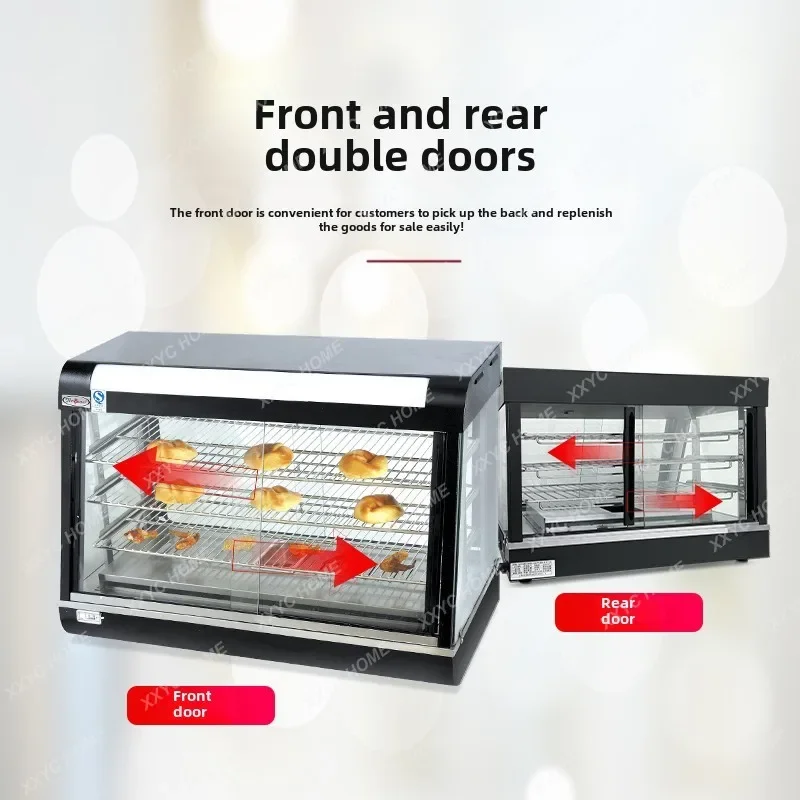 R60-1 Arc Insulation Cabinet R60-2 Egg Tart Display Cabinet Fried Chicken Burger Small Commercial Desktop Display Cabinet