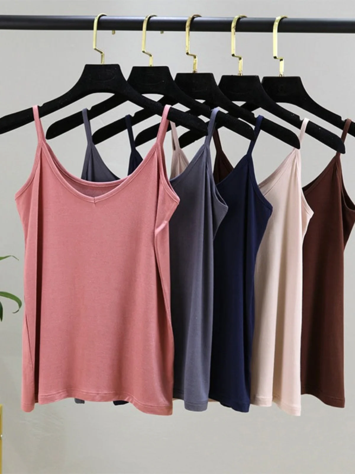 

Slimming Effect Modal Tank Top Svel V-Ne Thin Inner Wear for Spring Summer Women's Base irt Large Size Vest