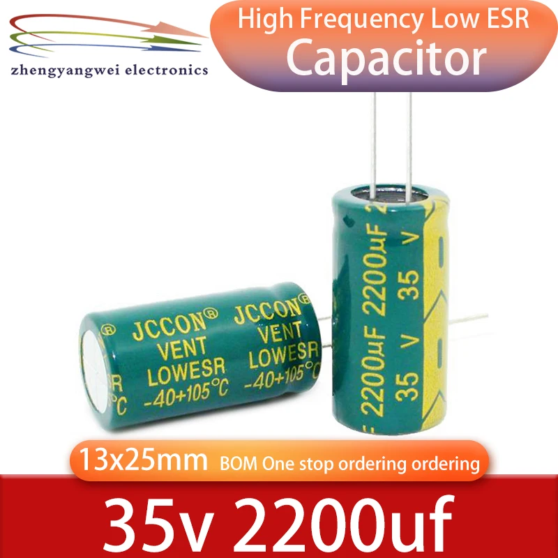 35v2200uf 13x25 5pcs 2200uf 35v 105C ° high-frequency low resistance electrolytic capacitors