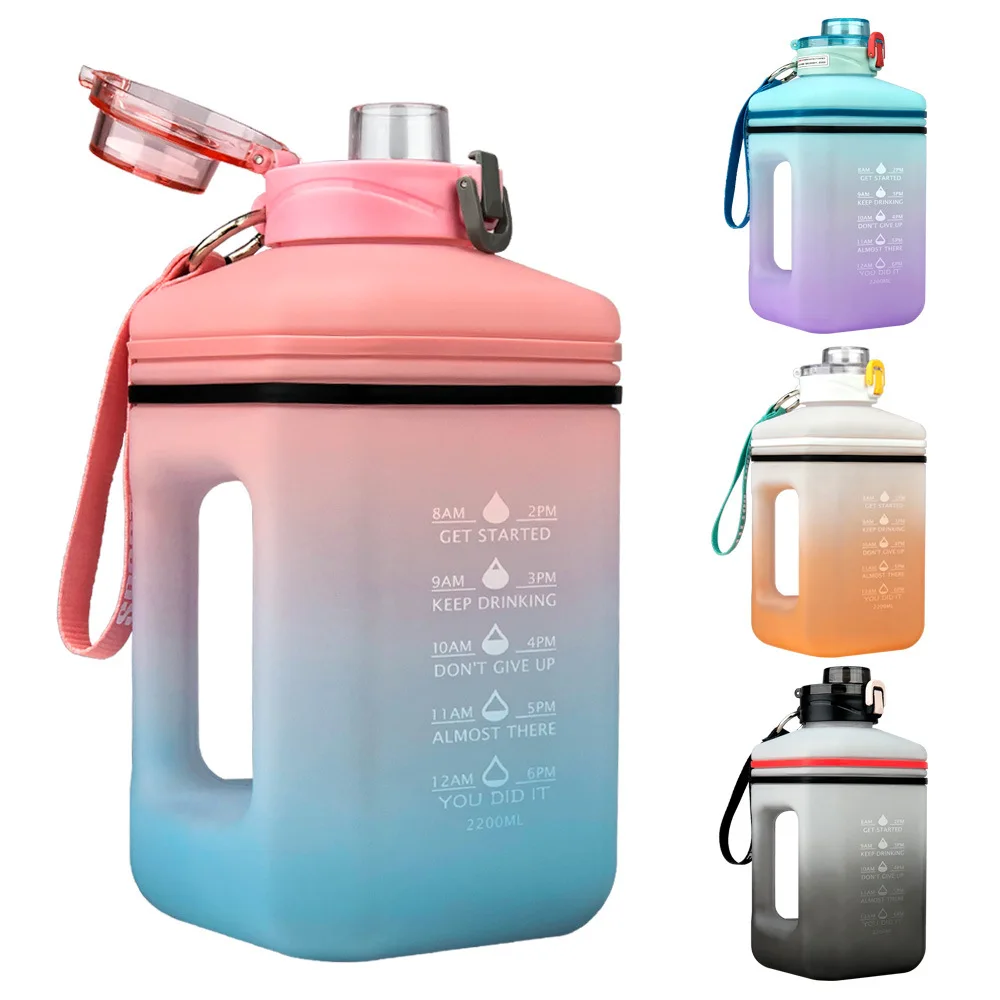 

Ton Ton Kettle High Temperature Plastic Sports Kettle Portable Gradient Color Outdoor Space Cup Water Bottles Capacity 2.2L