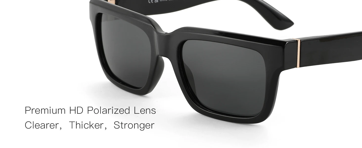 ZENOTTIC Modische Quadratische Polarisierte Sonnenbrille für Damen, UV400-Schutz, Übergroße Rechteckige Form, Große Sonnenbrille – Detail 6