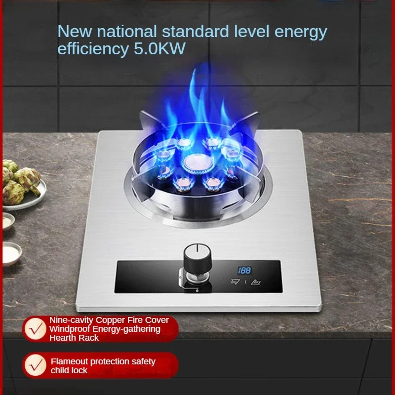 

gas cooker single stove household desktop liquefied natural gas embedded natural gas timer fierce fire stove cooker