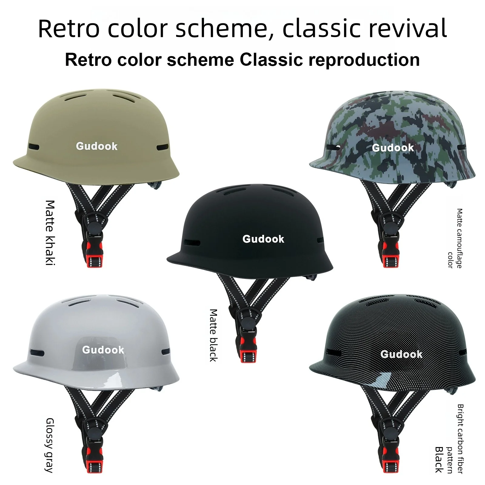 GUDOOK Fahrradhelm für Erwachsene, für Männer und Frauen – vielseitiger Schutz für verschiedene Sportarten, Retro-Fahrradhelm für BMX, Skateboarden, Roller und Inlineskaten. – Detail 10