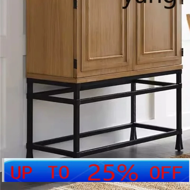 

LM Solid Wood Sideboard Living Room Modern Minimalist Tall Wine Cabinet High-End Wood Color