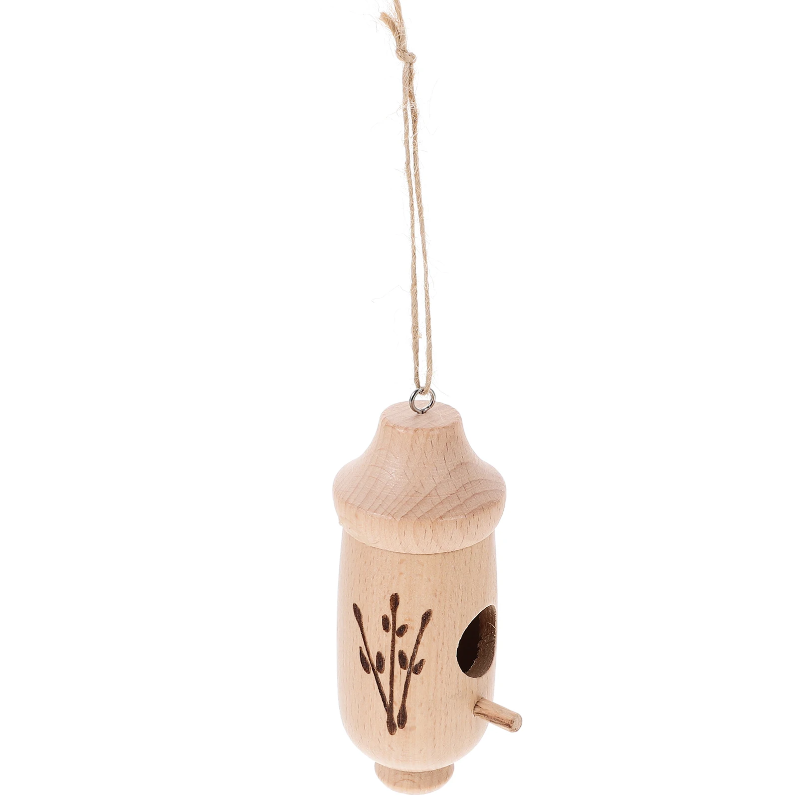 

Hanging Wooden House Outdoor Backyard Feeder Garden Decoration Natural Wood Birdhouses For Outside Diy Hanging Pendant Small