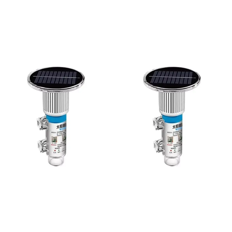 

【STOCK】2X Waterproof Solar Signal Light Ship Mast Ocean Buoy Fishing Net Signal Night Warning Reminder Yacht Signal Light