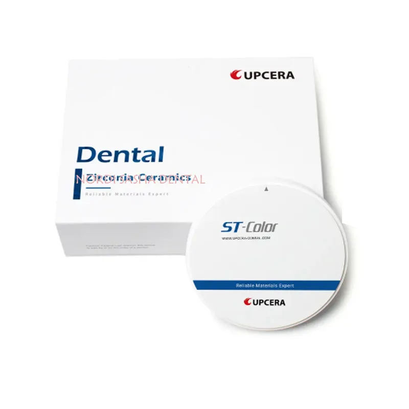 

Upcera Dental Lab Zirconia Block ST-Color Multilayer CAD CAM Implant Denture Color A1 A2 A3 Material Open System 98x10-25mm 1 Pc