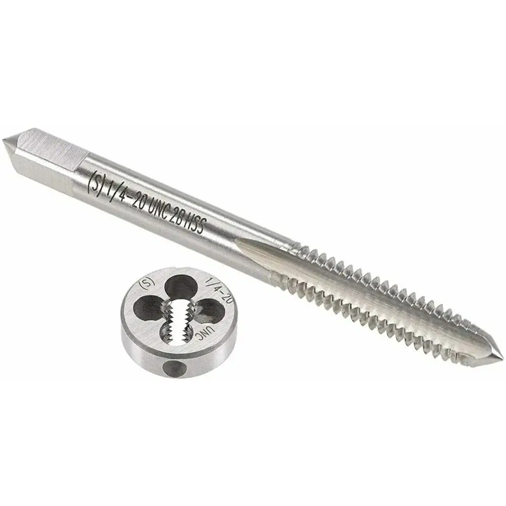 Portable 1/4"-20BSW Tap and Die Set High Quality R1/4 Right Hand Thread Die HSS Metric Screw Thread Tap Plug Tap