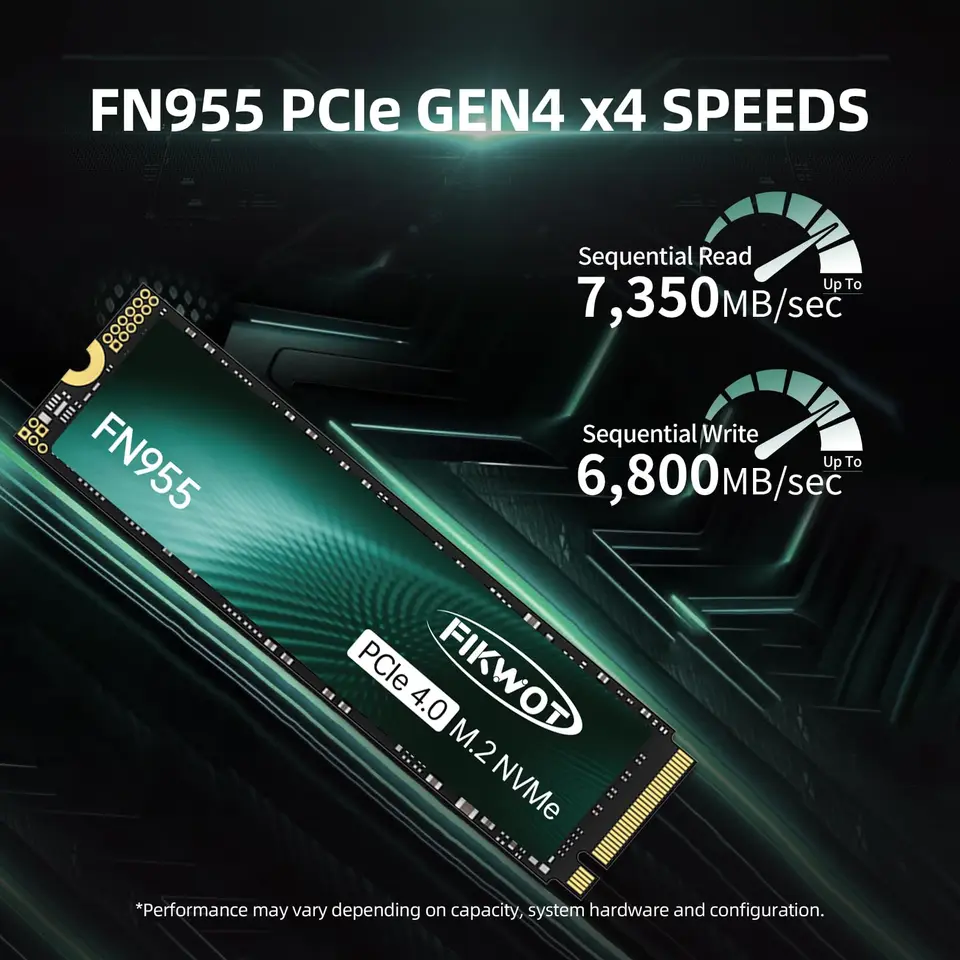 Fikwot FN955 M.2 SSD 1TB 2TB 4TB PCIe4.0x4 NVMe1.4 7300MB/s M.2