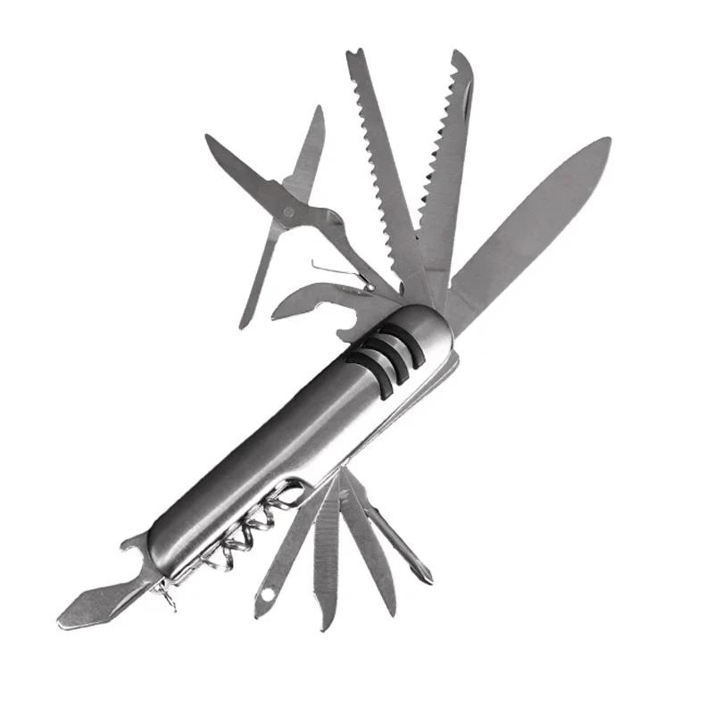 أداة سكين جيب متعددة الوظائف، سكين قابل للطي من الفولاذ المقاوم للصدأ 11 في 1 للتخييم في الهواء الطلق والمشي لمسافات طويلة وأداة متعددة محمولة من Eoc #4