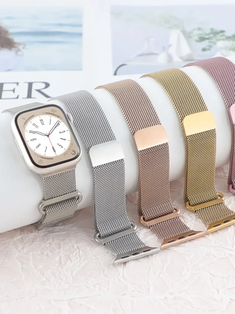 

Milanese Loop Strap For Apple Watch Ultra 2 Band 45mm 41mm 44mm 40mm 42mm 38mm 49mm Correa Bracelet iWatch Series 9 SE 8 7 6 5 4
