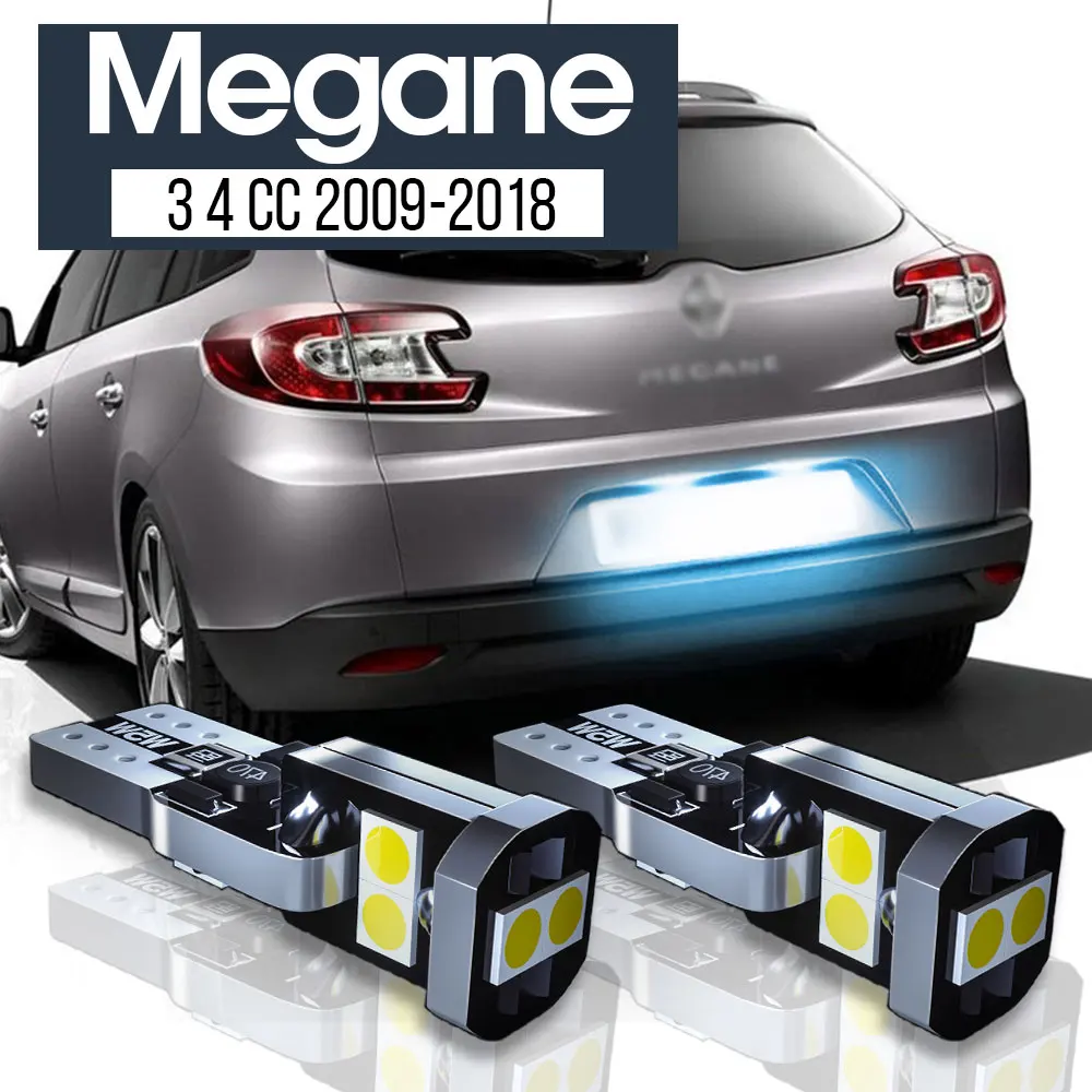 2 szt. Akcesoria do podświetlanie LED do rejestracji Lamp Canbus do Renault Megane 3 4 CC 2009 2010 2011 2012 2013 2014 2015 2016 2017 2018