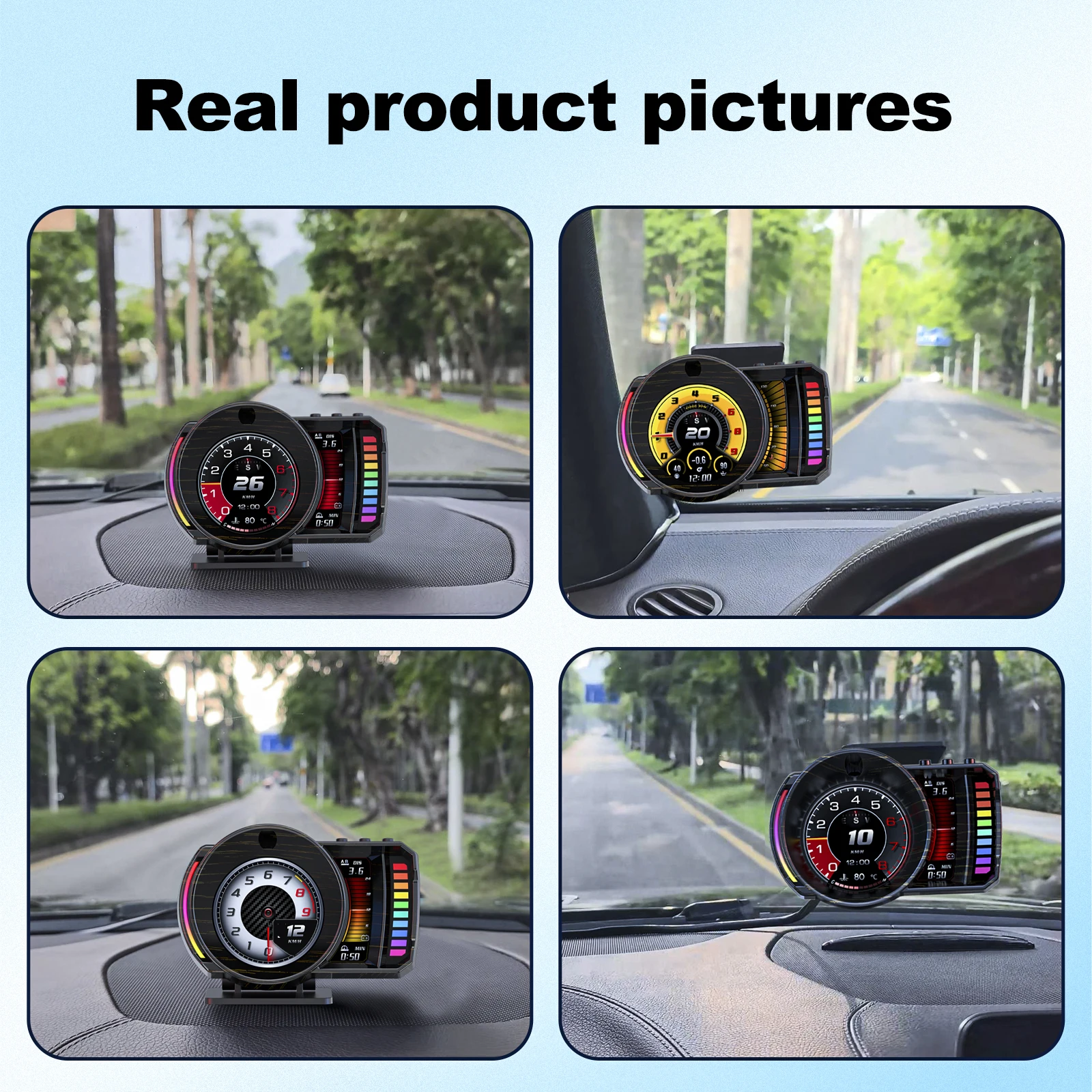 2026 Car HUD Head-Up Display OBD+GPS Dual-Mode Electronic Car Smart Gauge Navigation Gesture Recognition Contro HUD