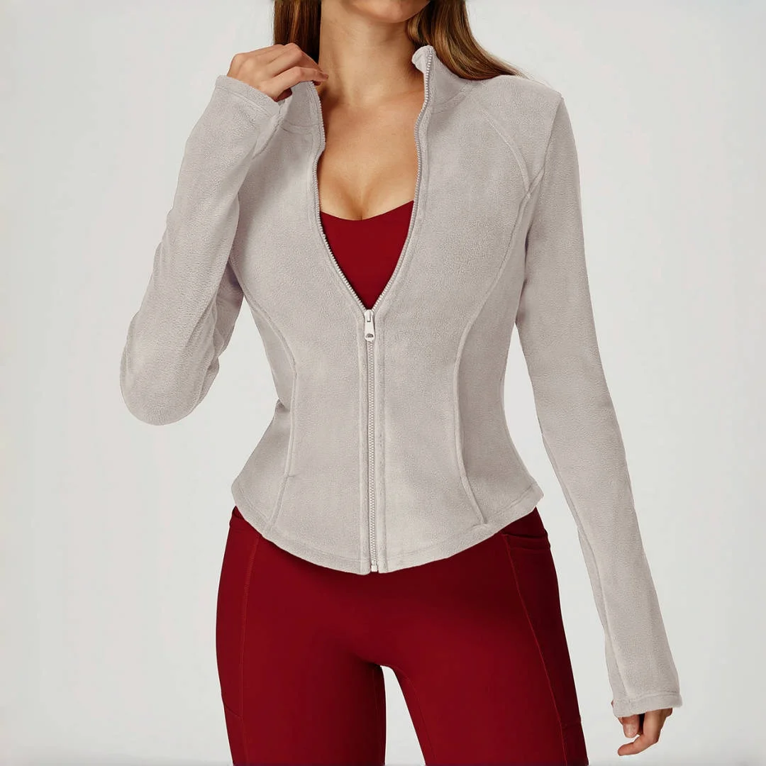 

Yoga Jacket Sports Fitness Polar Fleece High-end Autumn Winter Outdoor Running Workout Clothes Gym Thickened Warm Coat for Women