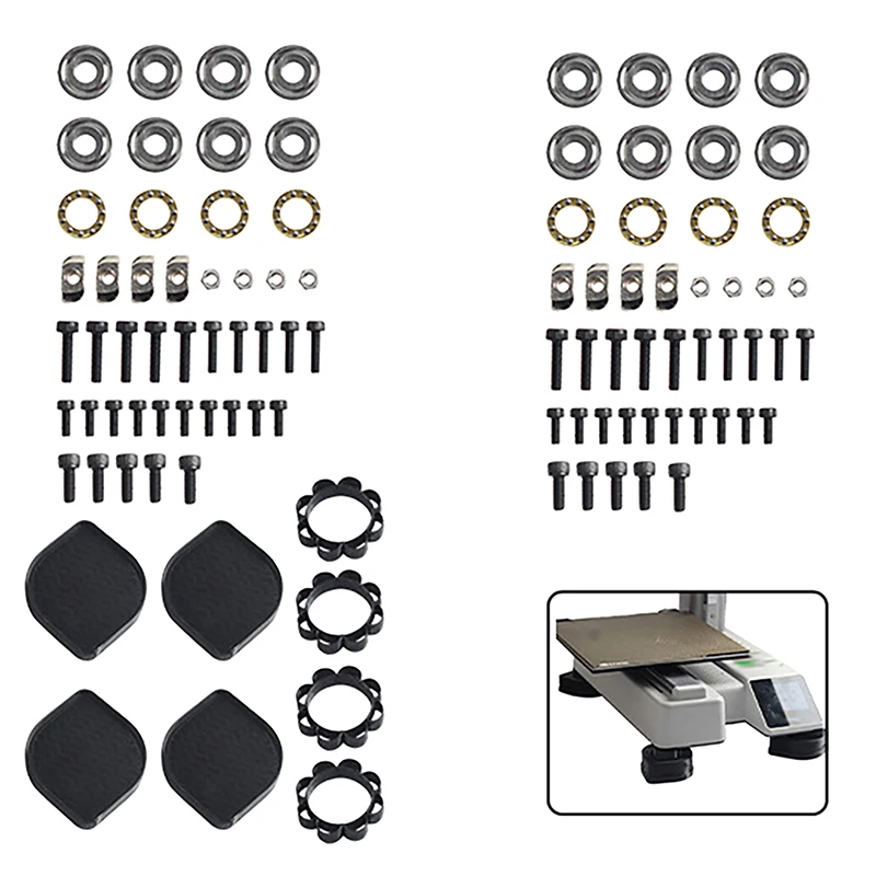 Para hula pés anti-vibração para bambu lab p1p p1s para hula pés auto-alinhantes para creality k1 k1c k1 max pernas peças de impressora 3d
