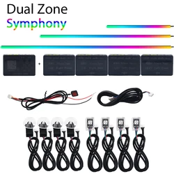 Dual Zone Symphony Streamer LED accessori per luci ambientali colori pieni striscia luminosa 64 colori luci per porte/luci di stoccaggio