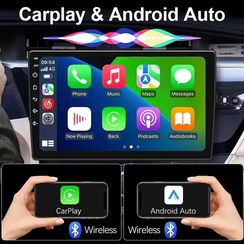 2din Android Auto Multimedia Car Radio Wireless CarPlay GPS Navigation for Toyota Hyundai Nissan Kia FIAT VW 7 9 10 inch IPS
