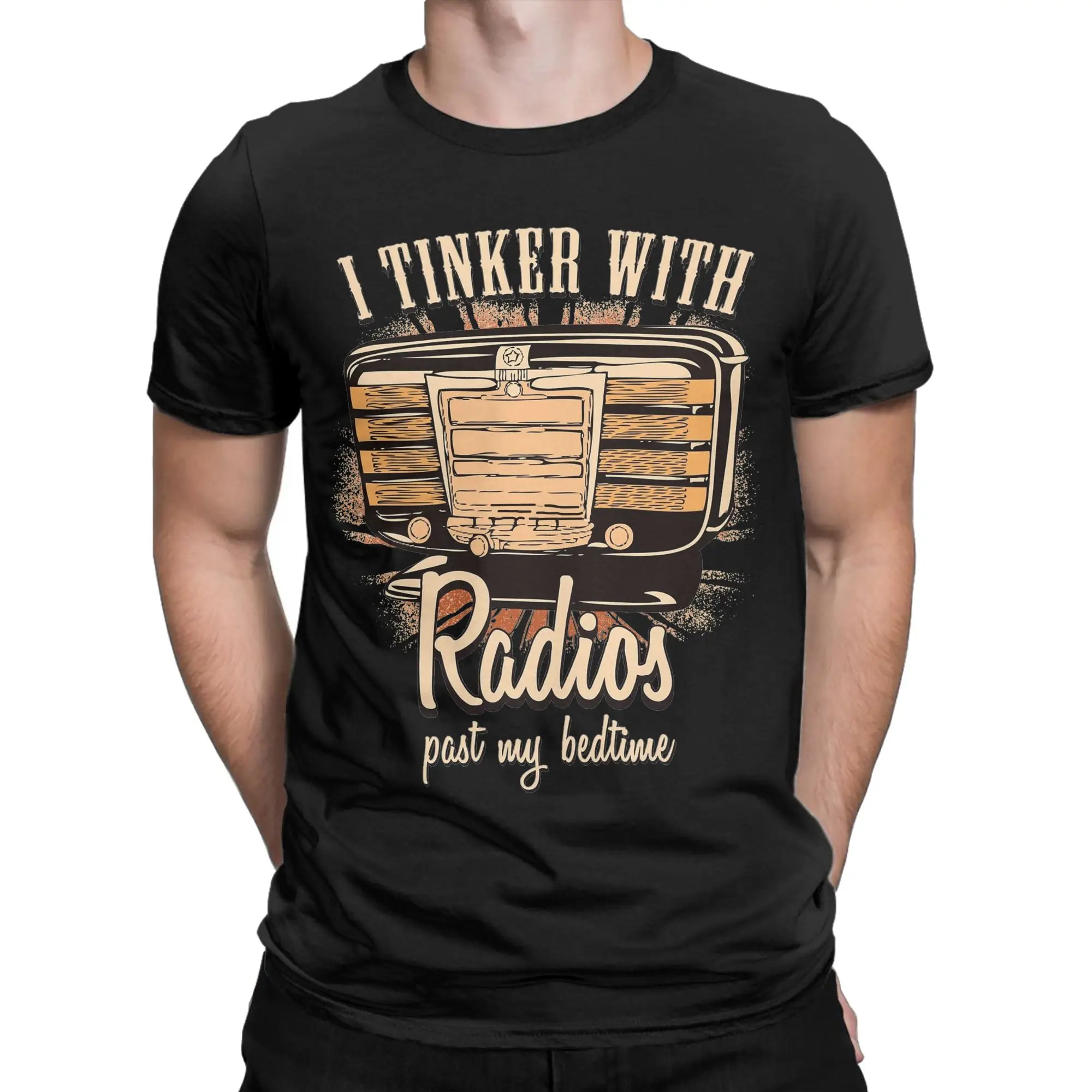 Streetwear CW Ham Radio Amateur Operator T-Shirt Men's Cotton Short Sleeve  O-neck Summer TopsTops