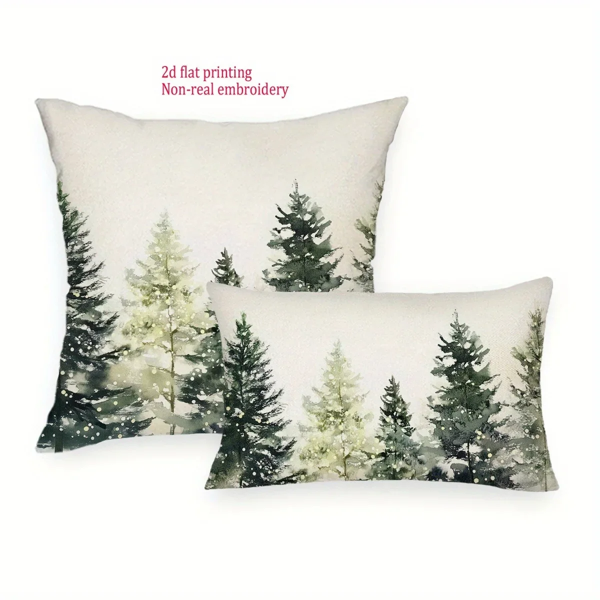Fundas de almohada con estampado de pino navideño: decoración festa para su hogar, funda de cojín para sofá, decoración del
