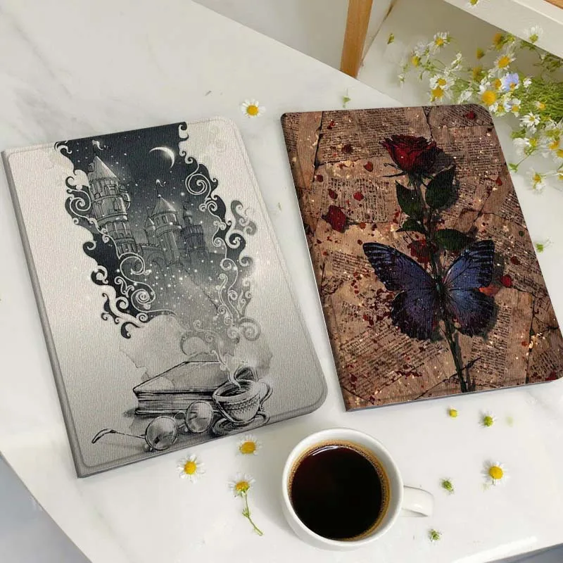 

Чехол для планшета с рисунком «Замок в ночи» для Huawei Honor MatePad MediaPad Air 5 6 7 11 V6 V7 V8 V9 X9 X8 T10 T10s C5e T5