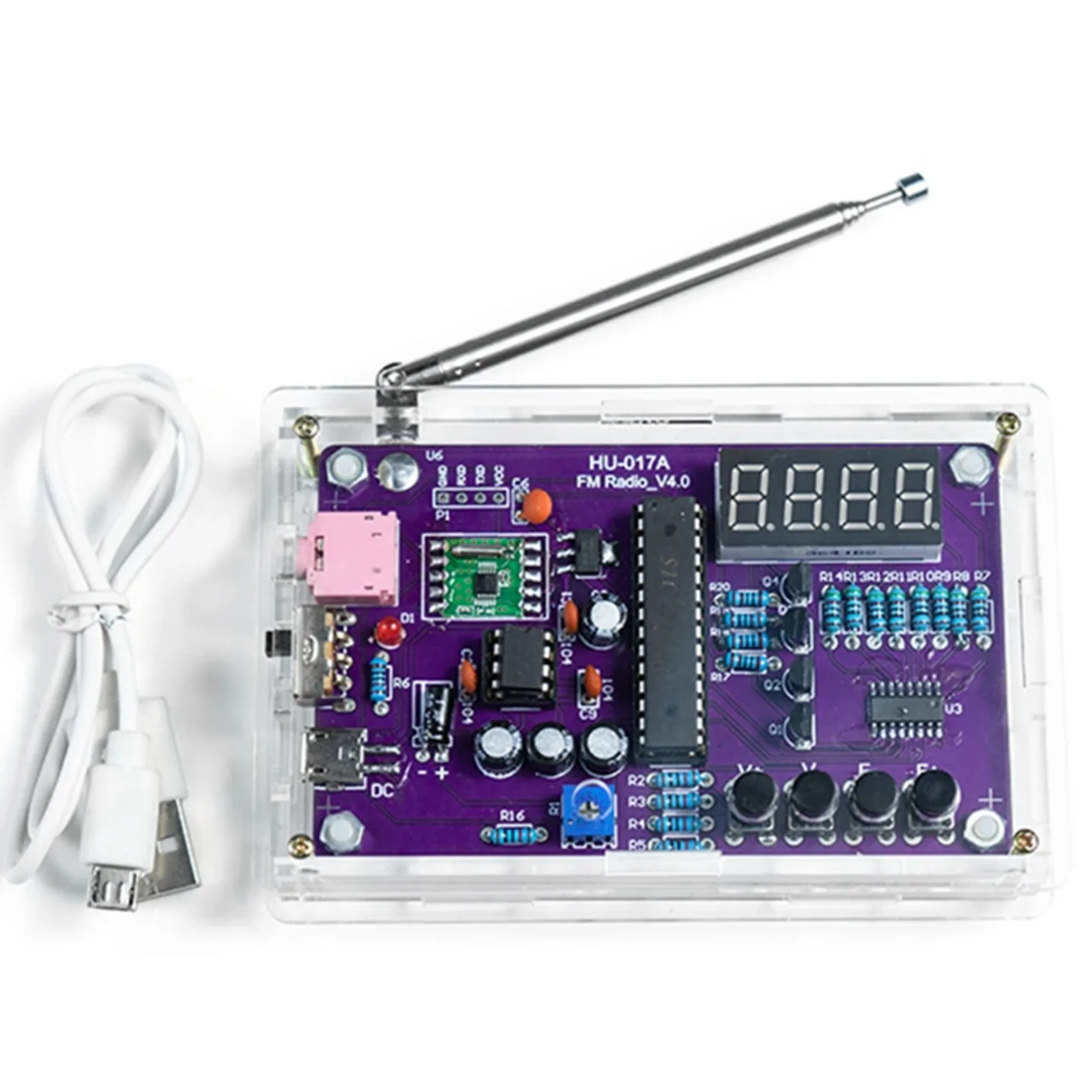 

【ДЕНЬ БЛАГОДАРЕНЬЯ】2X DIY FM-радиоприемник с регулируемой частотой 87-108 МГц, цифровой дисплей, набор для пайки своими руками, практический проект R
