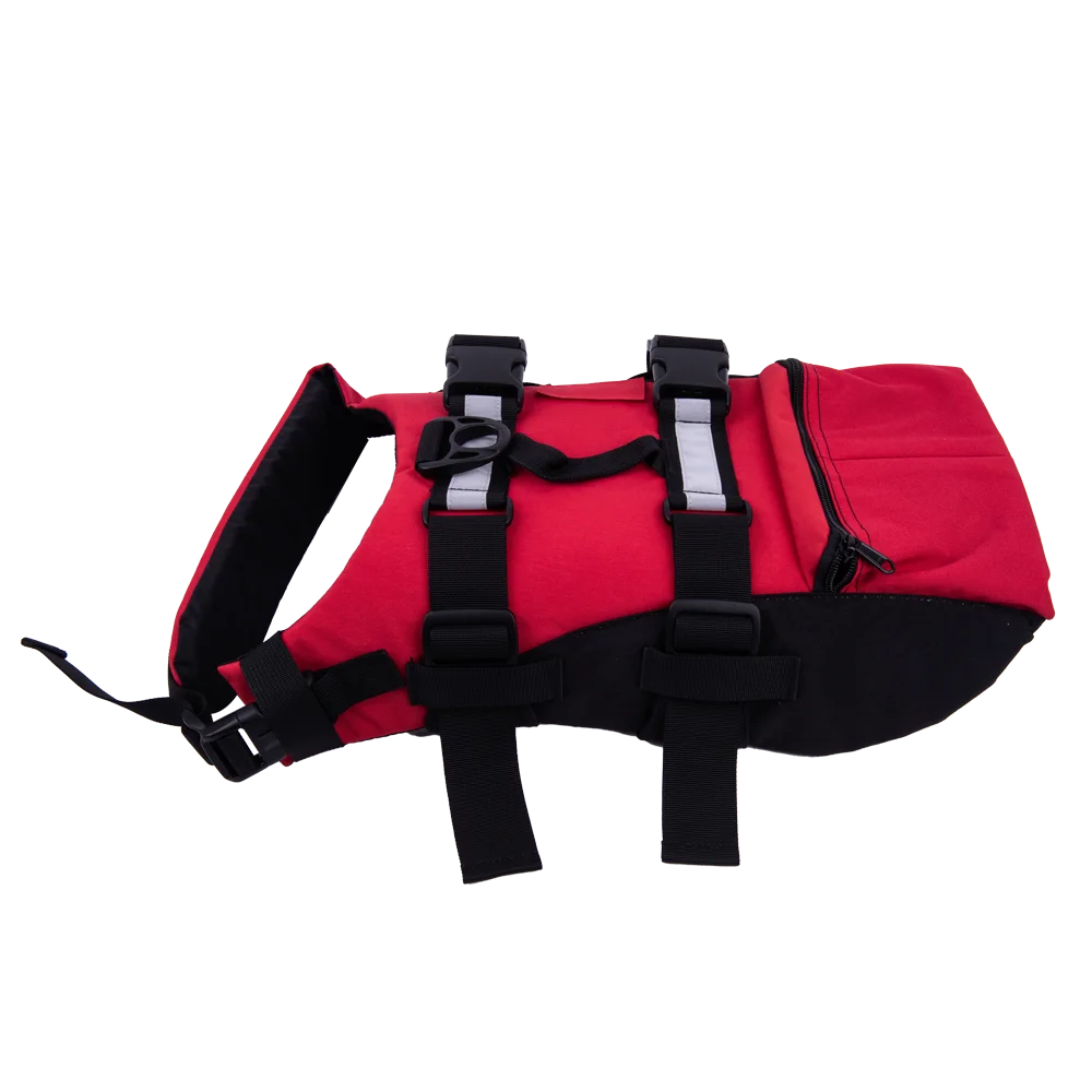 

Hot Seller Durable Polyester Nylon Dog Life Vest Breathable Flotation Device For Summer Boating Solid Pattern
