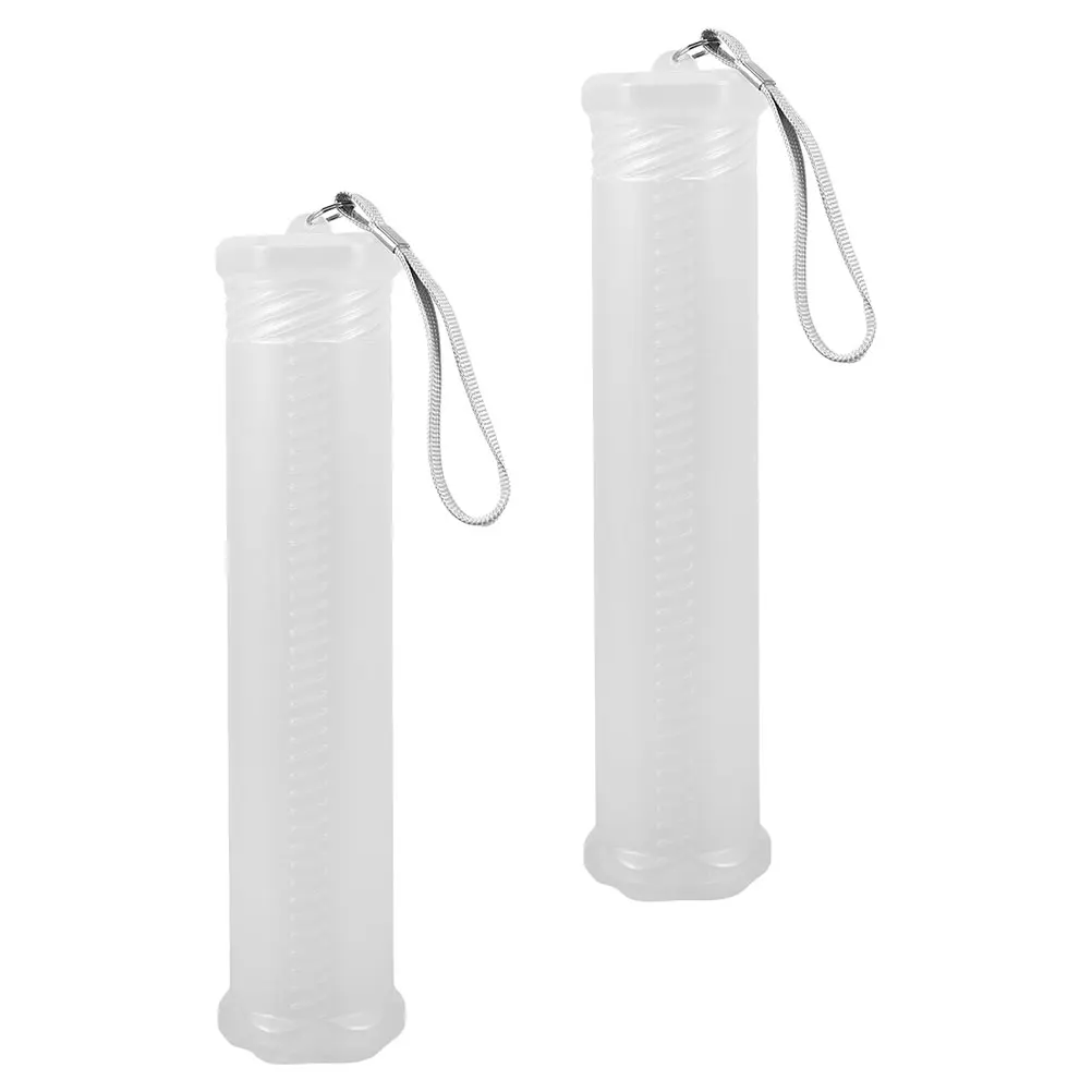 

2 Pcs Pencil Case Transparent Retractable Holder Student Clear Plastic Organizer