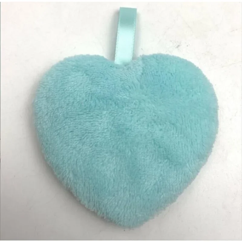 Reusable Makeup Remover Pads Wipes Love heart shape Microfiber Make Up Removal Sponge Cotton Cleaning Pads Tool