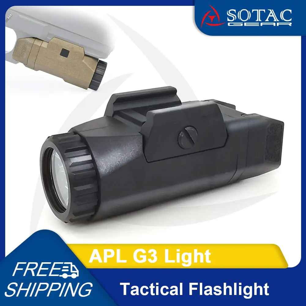 

Tactical APL-G3 Flashlight Constant Momentary Strobe Hunting Weapon Light SOTAC GEAR