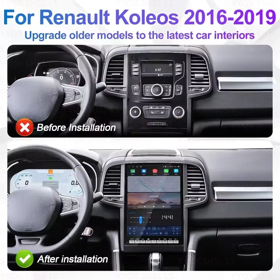 

14,5-дюймовый Android-плеер для Renault Koleos, Megane 4, Samsung SM6, Talisman 2016-2021, автомобильная мультимедийная система с GPS-навигацией, 2DIN, DSP, экран 2.5K