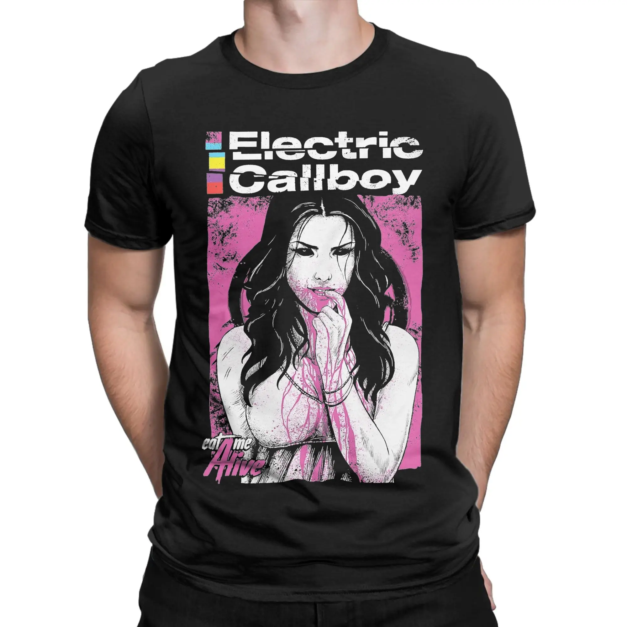 Print Electric Callboy Music T Shirt Men's Cotton Short Sleeve German Round Neck Summer Top Tee